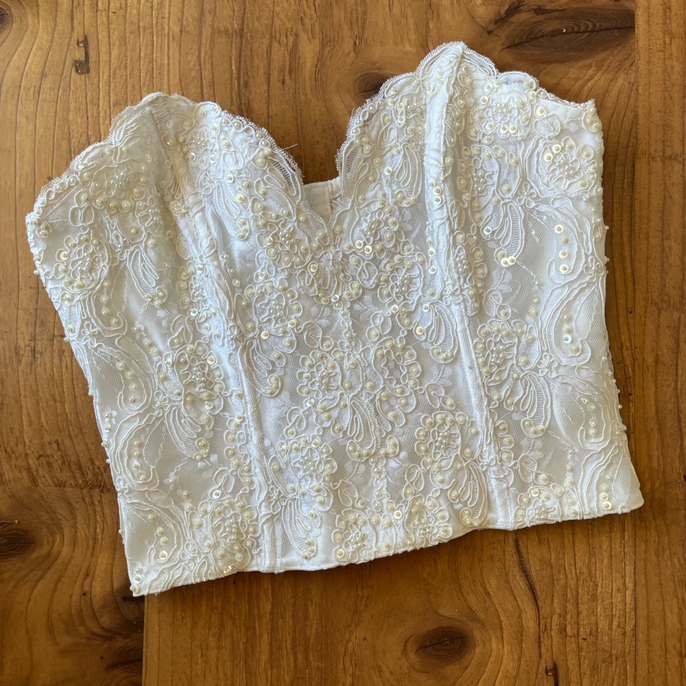 Frederick’s of Hollywood Sequin & Pearl Corset